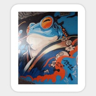 POP ART JAPANESE FROG GRAFFITI DESIGN Sticker